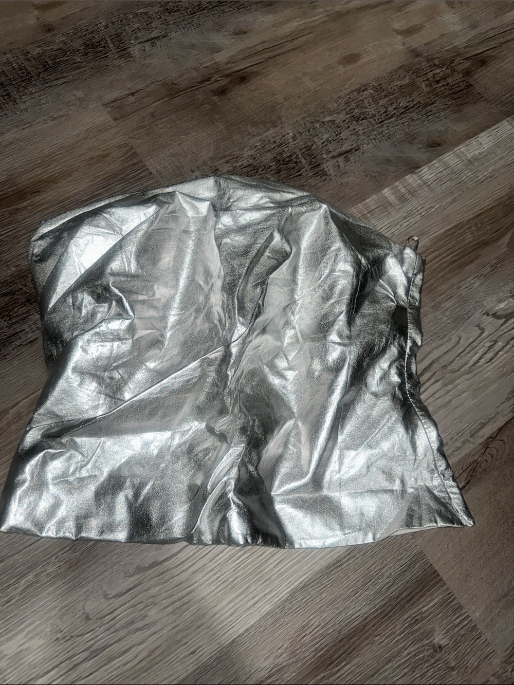 Zara Women’s Metallic Strapless Top (size XL)